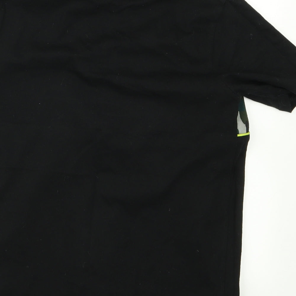 River Island Girls Black  Rayon Basic T-Shirt Size 7 Years