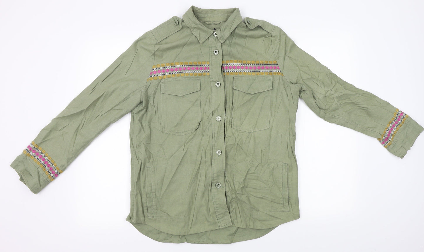 Womens UK Size 10 M&S Green Jacket