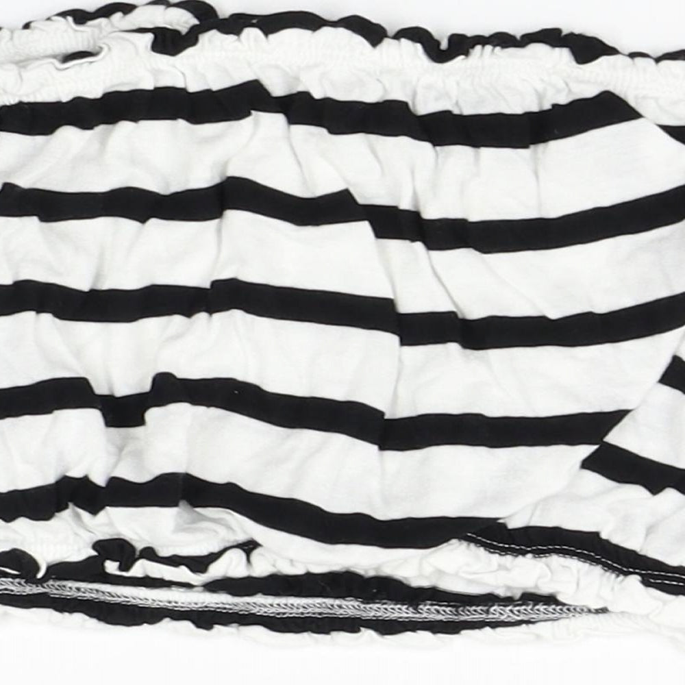 Primark Womens White Striped  Cropped Tank Size S