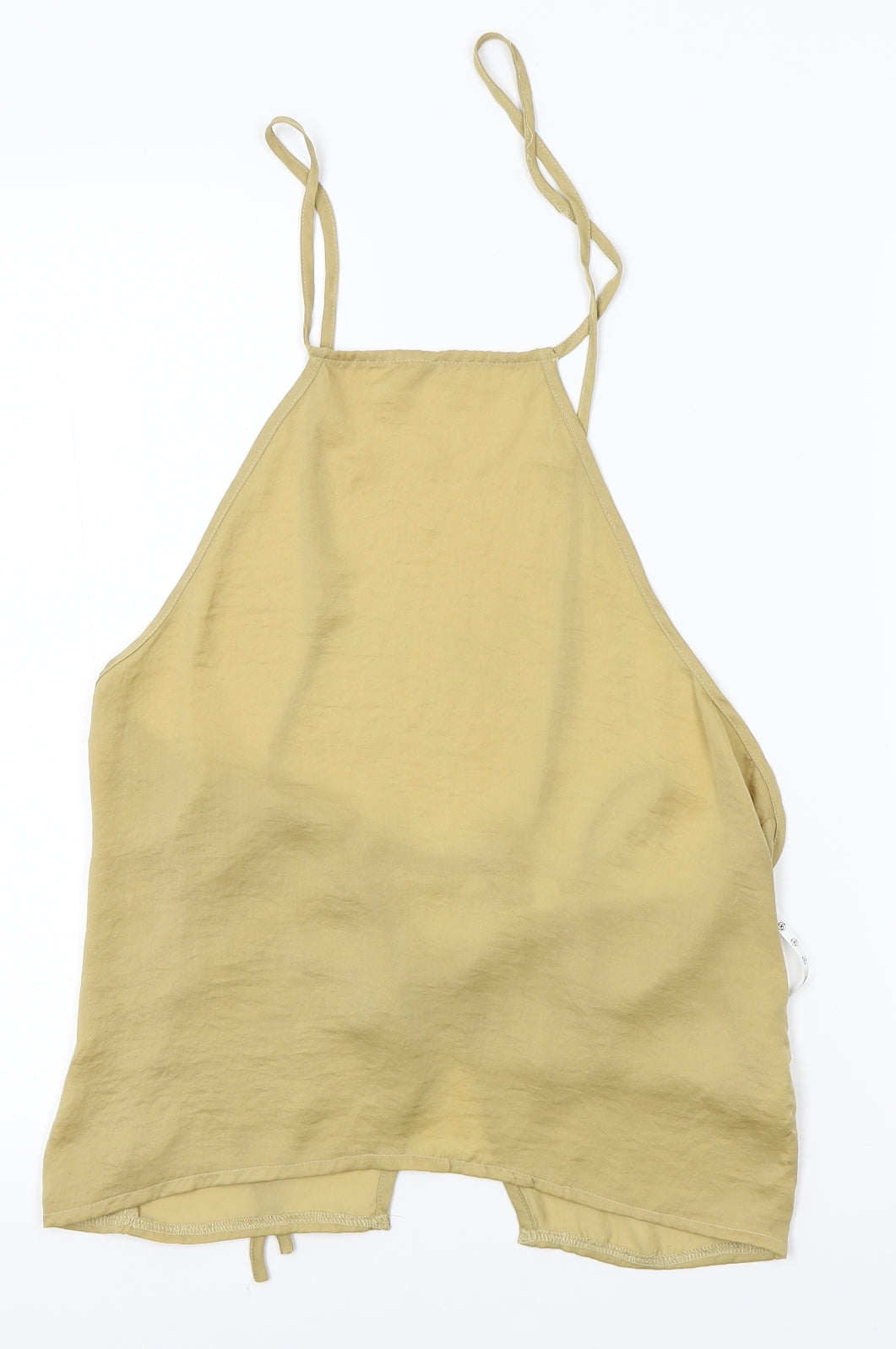 Missguided Womens Beige   Basic Tank Size 8  - strap back