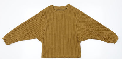 Womens UK Size M Preworn Gold Pullover Jumper