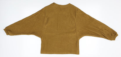 Womens UK Size M Preworn Gold Pullover Jumper