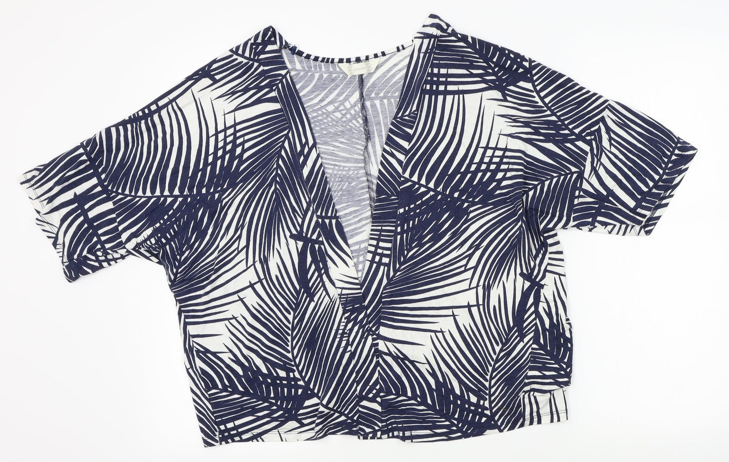Womens UK Size 14 BHS White Wrap Blouse