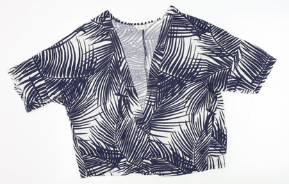 Womens UK Size 14 BHS White Wrap Blouse