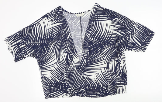 Womens UK Size 14 BHS White Wrap Blouse