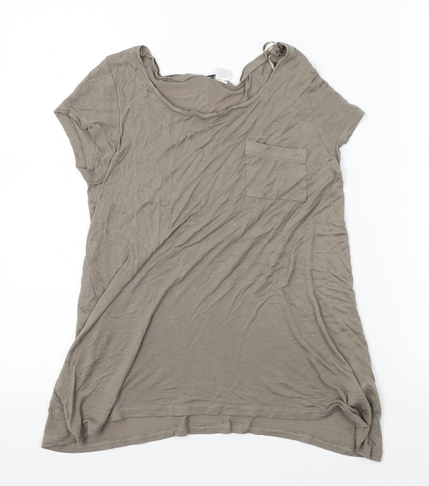 Womens UK Size S H&M Grey Basic T-Shirt
