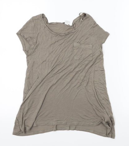 Womens UK Size S H&M Grey Basic T-Shirt