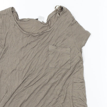 Womens UK Size S H&M Grey Basic T-Shirt