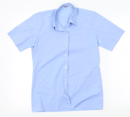 Mens UK Size One Size trutex Blue  Button-Up Short Sleeve Casual Shirt