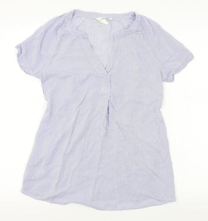 Womens UK Size S H&M Blue Basic Blouse