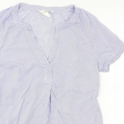 Womens UK Size S H&M Blue Basic Blouse