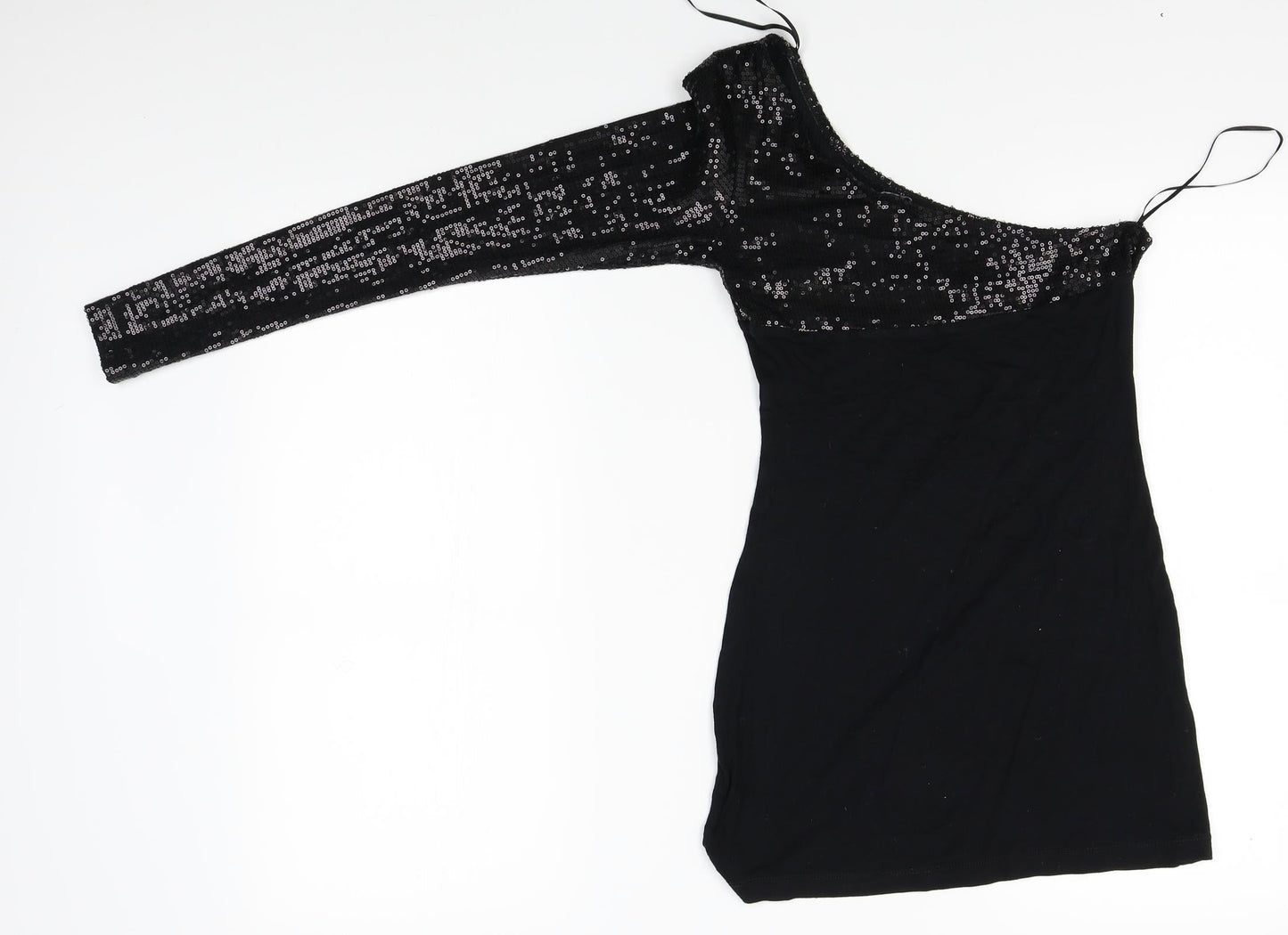 Womens UK Size 6 ASOS Black Tunic T-Shirt