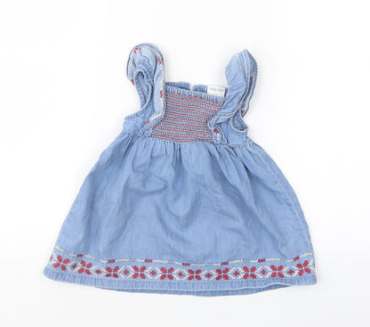 F&F Girls Blue   T-Shirt Dress  Size 9-12 Months