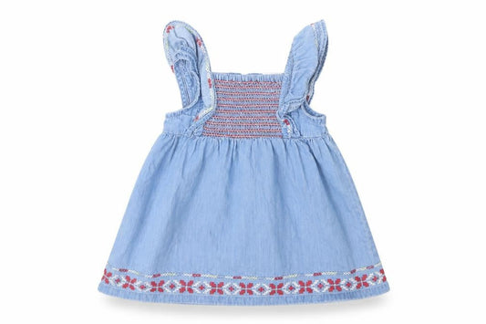 F&F Girls Blue   T-Shirt Dress  Size 9-12 Months