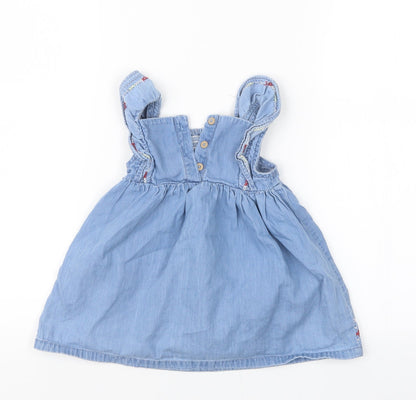 F&F Girls Blue   T-Shirt Dress  Size 9-12 Months