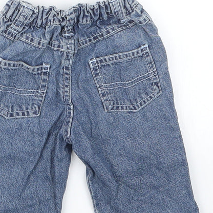 George Boys Blue  Denim Cargo Jeans Size 0-3 Months