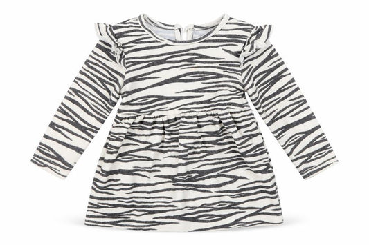 Primark Girls Black Animal Print  T-Shirt Dress  Size 9-12 Months
