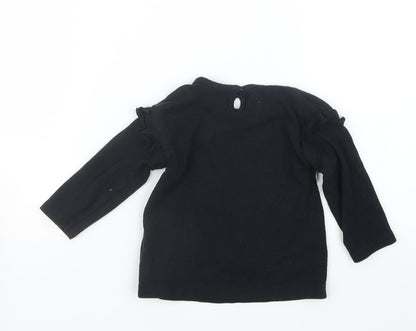 George Girls Black   Pullover Jumper Size 9-12 Months