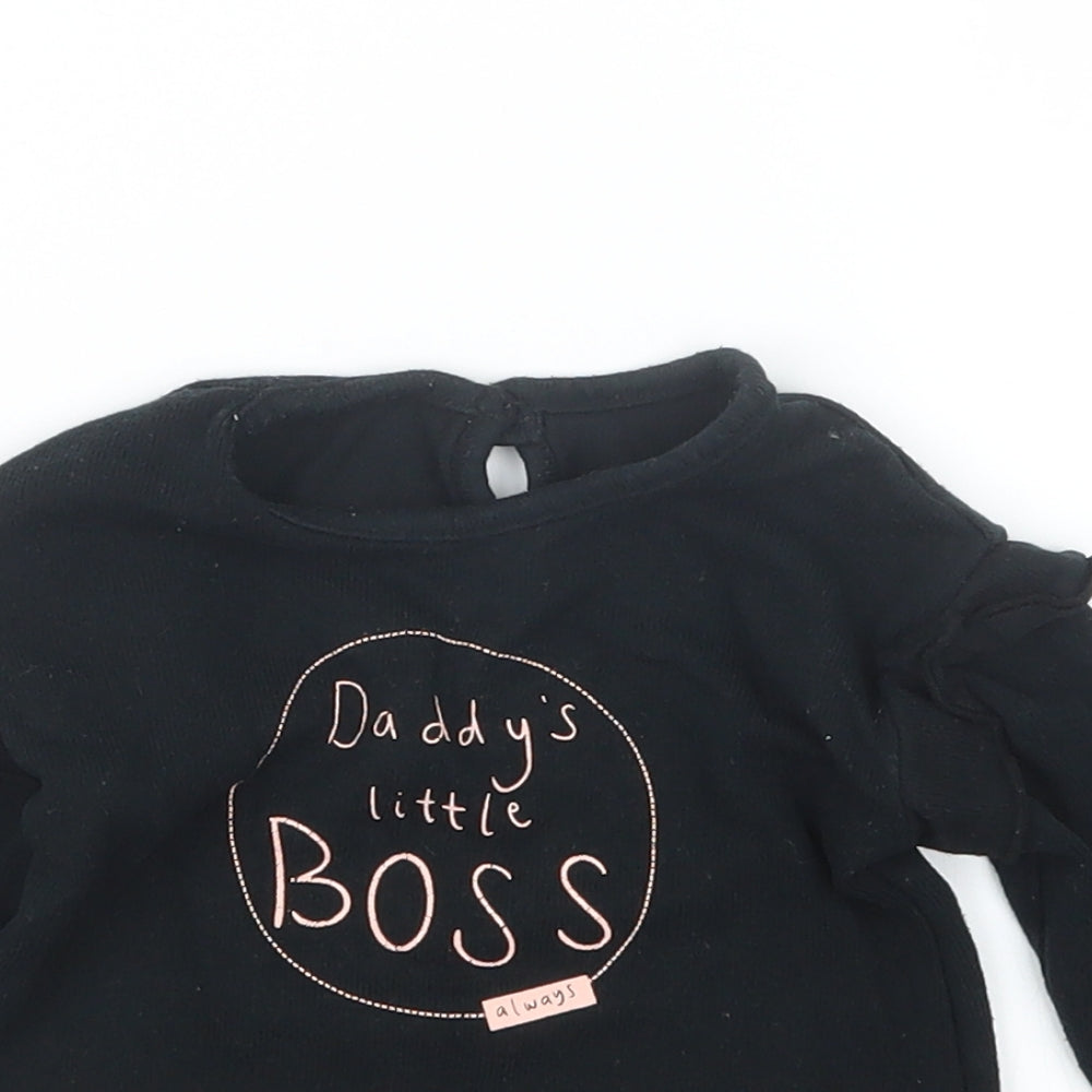 George Girls Black   Pullover Jumper Size 9-12 Months