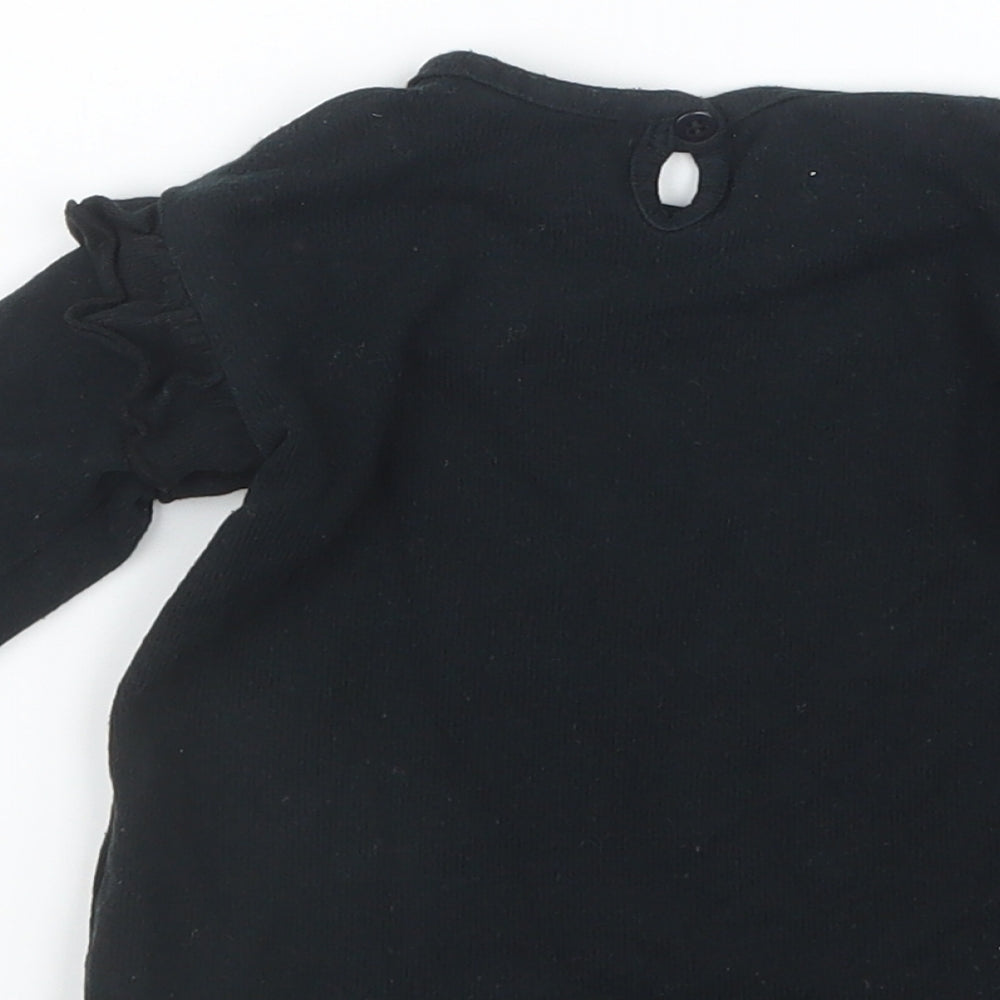 George Girls Black   Pullover Jumper Size 9-12 Months