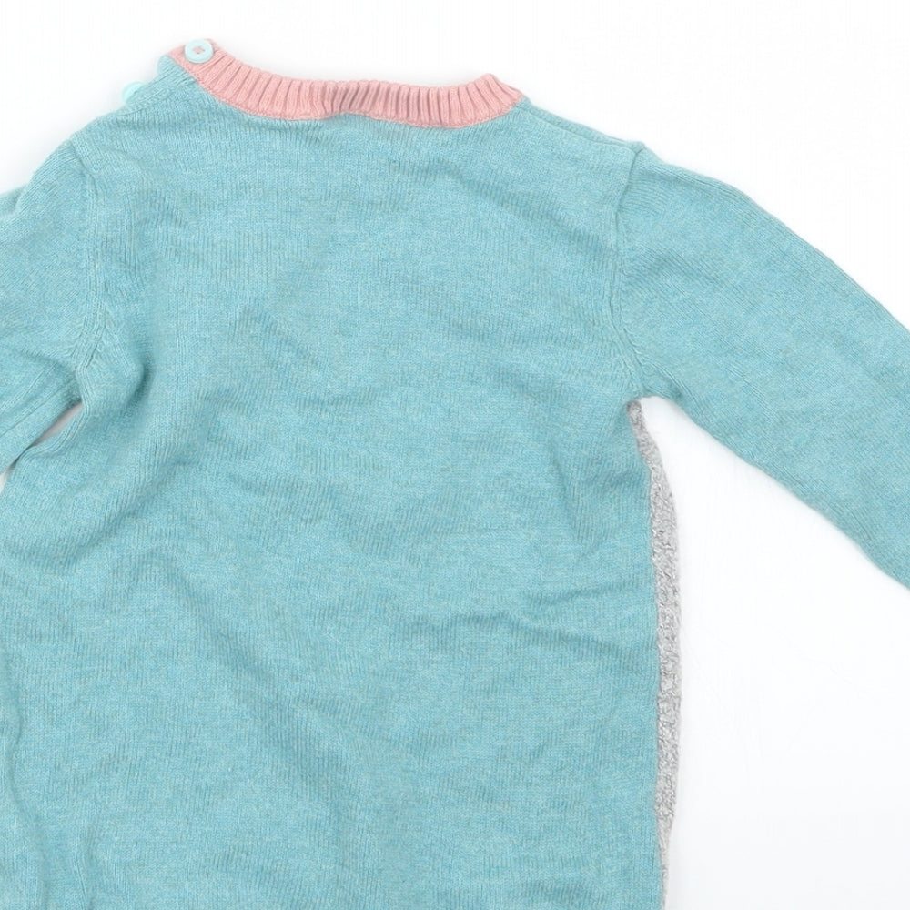 TU Girls Blue  Knit Pullover Jumper Size 6-9 Months
