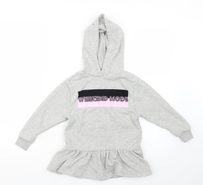 Very Girls Grey   Pullover Hoodie Size 6 Years