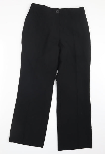 Womens UK Size 12 Marks and Spencer Regular Fit  Black Trousers