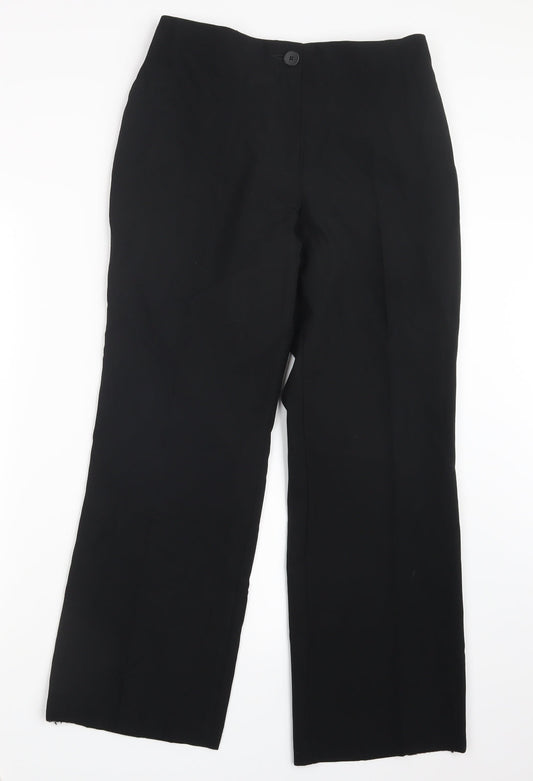 Womens UK Size 12 Marks and Spencer Regular Fit  Black Trousers