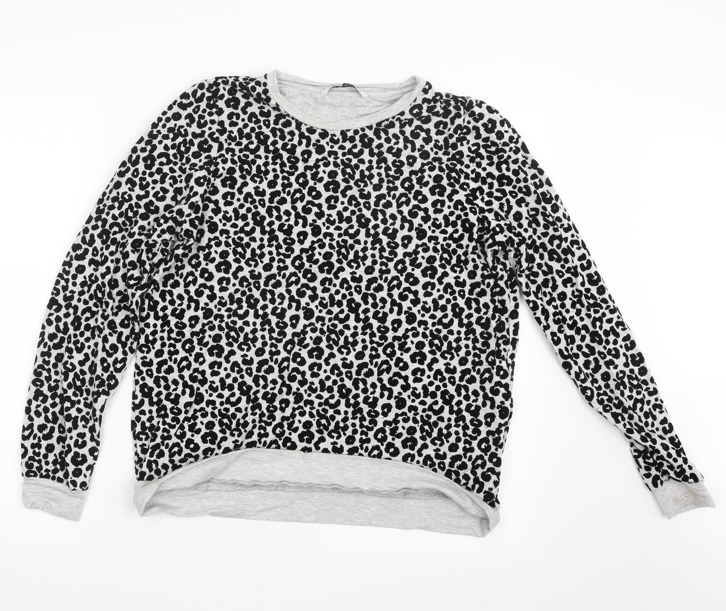 TU Womens Grey Animal Print  Pullover Jumper Size 12