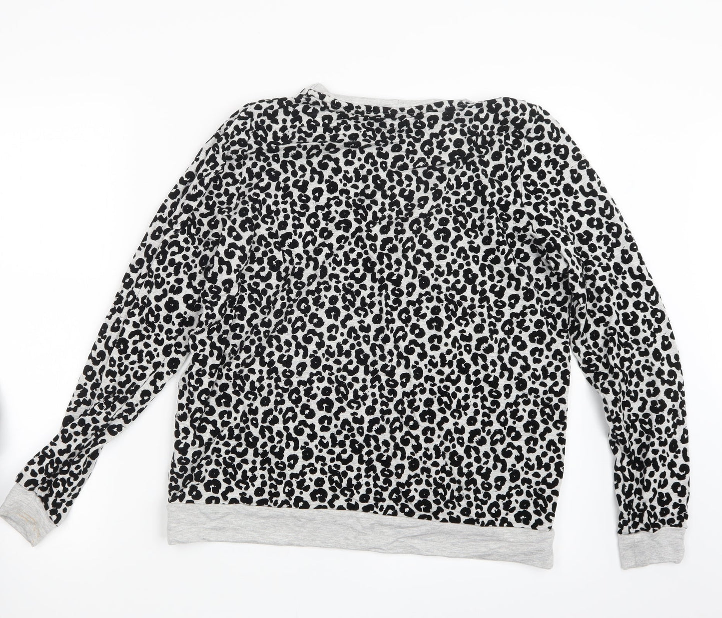 TU Womens Grey Animal Print  Pullover Jumper Size 12