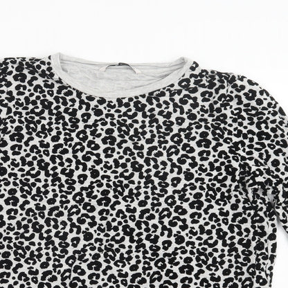 TU Womens Grey Animal Print  Pullover Jumper Size 12