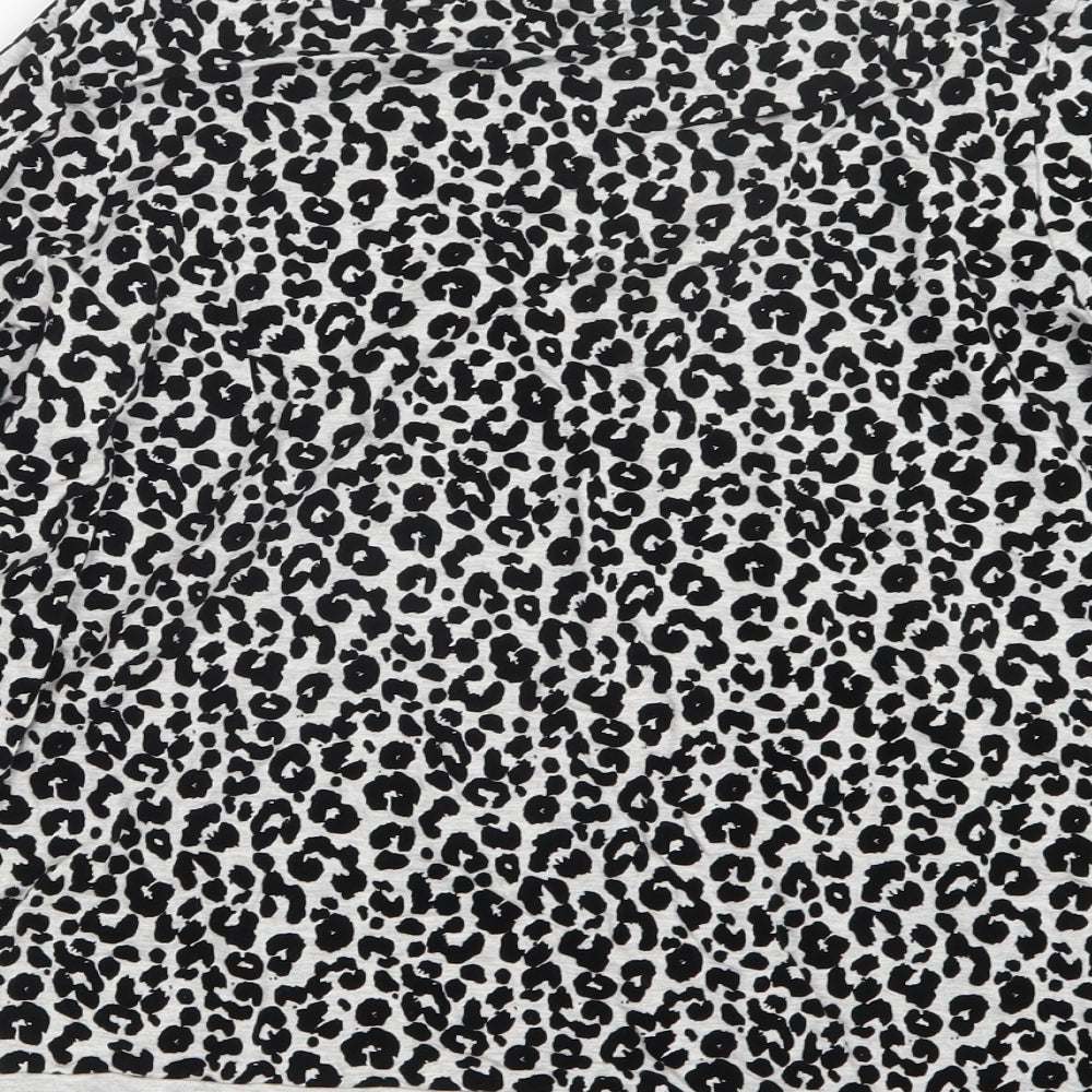 TU Womens Grey Animal Print  Pullover Jumper Size 12