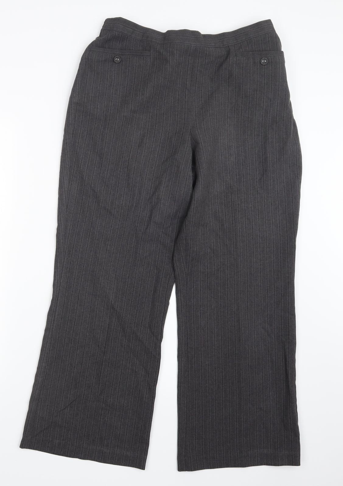 Bm Collection Womens Brown Striped  Trousers  Size 14 L27 in