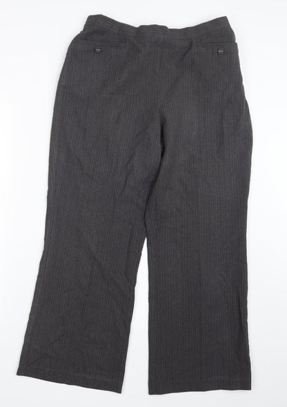 Bm Collection Womens Brown Striped  Trousers  Size 14 L27 in