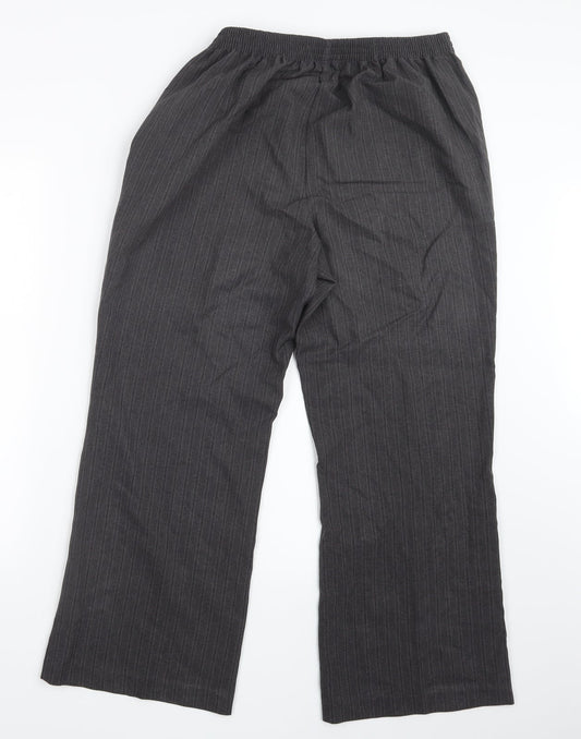 Bm Collection Womens Brown Striped  Trousers  Size 14 L27 in