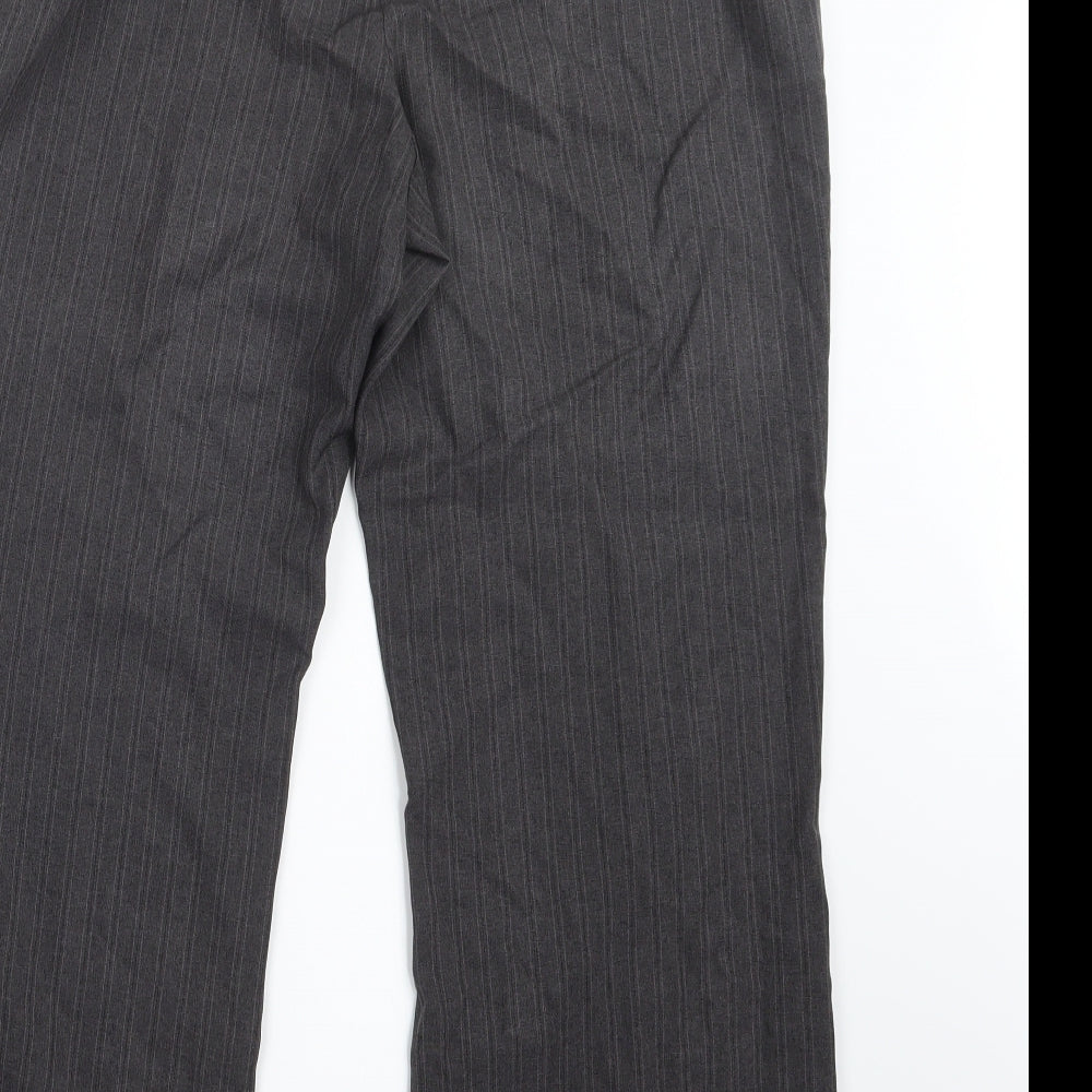 Bm Collection Womens Brown Striped  Trousers  Size 14 L27 in