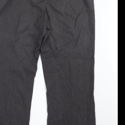 Bm Collection Womens Brown Striped  Trousers  Size 14 L27 in