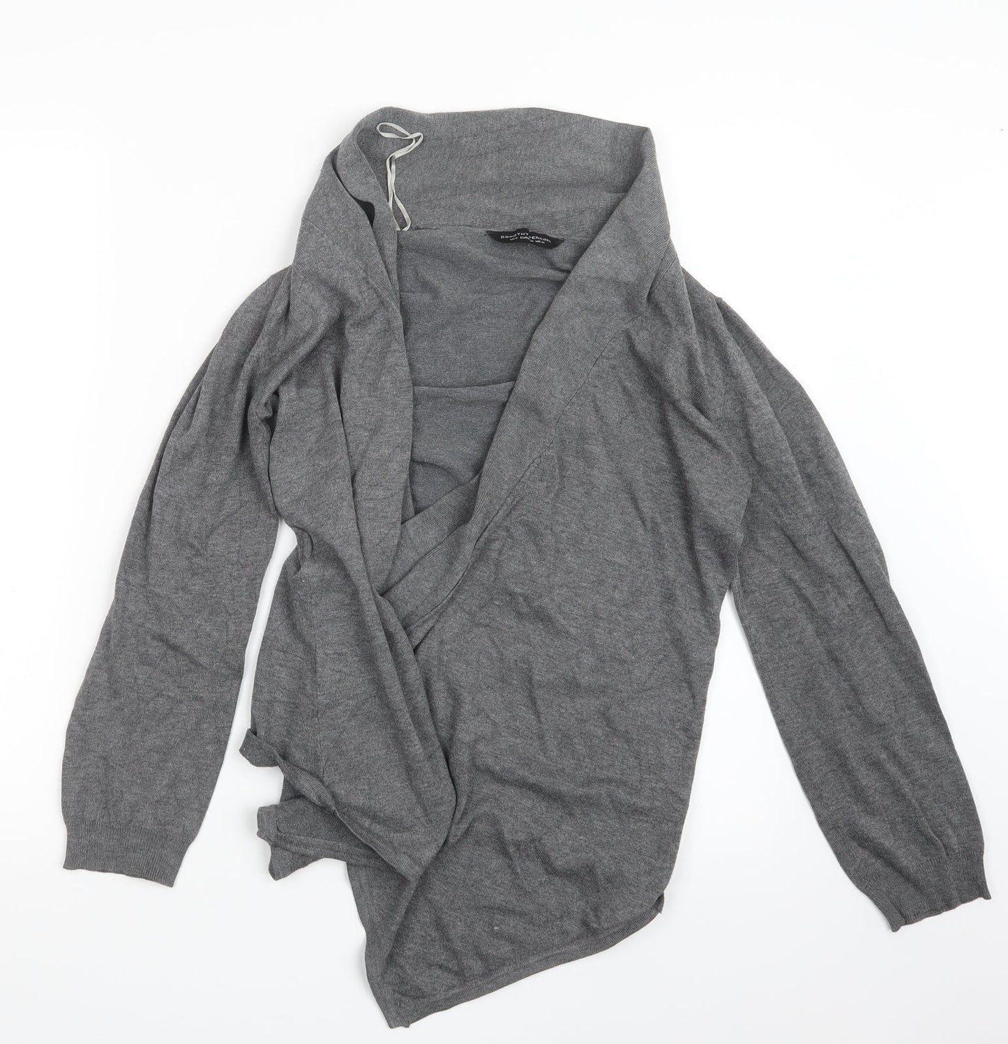 Womens UK Size 10 Dorothy Perkins Grey Cape Jumper
