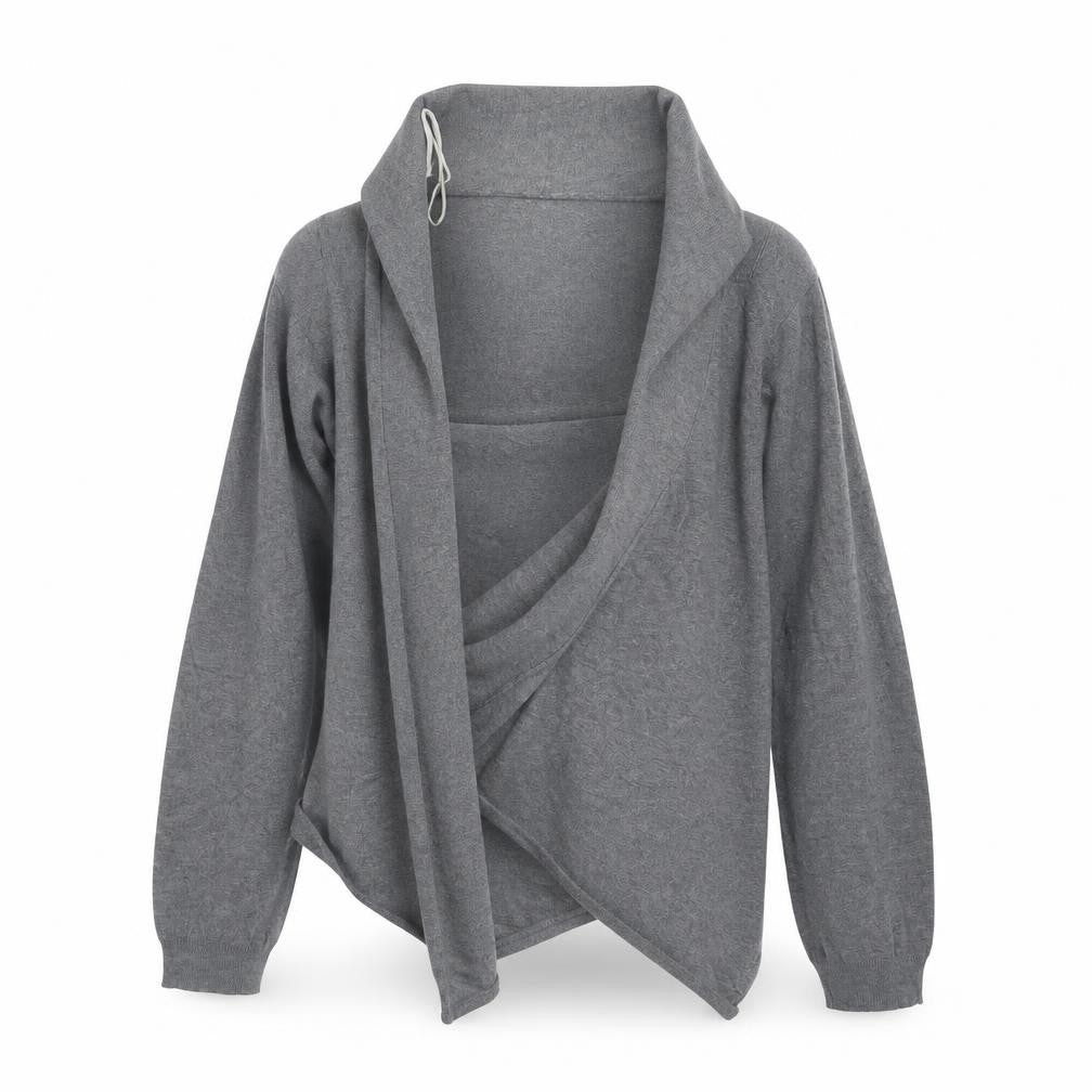 Womens UK Size 10 Dorothy Perkins Grey Cape Jumper