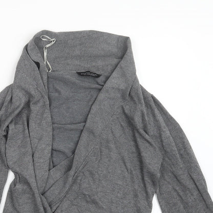 Womens UK Size 10 Dorothy Perkins Grey Cape Jumper