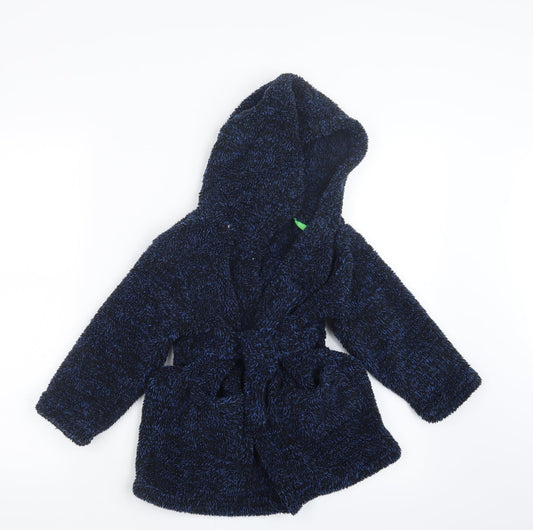Matalan Boys Blue Geometric   Robe Size 3-4 Years