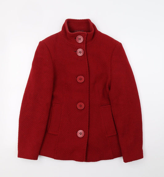 Autonomy Womens Red   Overcoat Coat Size 12