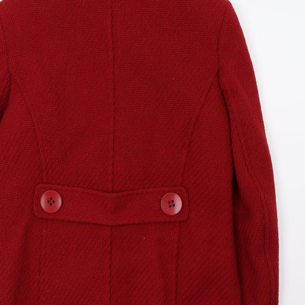 Autonomy Womens Red   Overcoat Coat Size 12