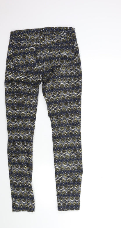 Womens UK Size 8 H&M Regular Fit  Blue Trousers