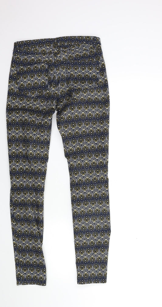 Womens UK Size 8 H&M Regular Fit  Blue Trousers
