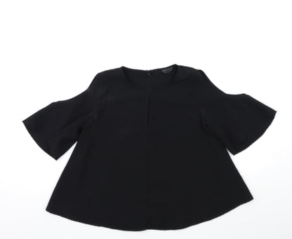 Topshop Womens Black   Basic T-Shirt Size 10