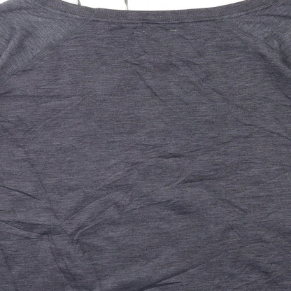 Womens UK Size 8 Love To Lounge Grey Basic T-Shirt