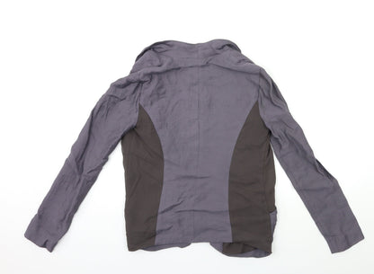 Back view of Silence + Noise women’s grey jacket blazer, size XS
