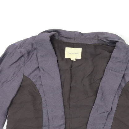 Close-up detail of Silence + Noise women’s grey jacket blazer, size XS