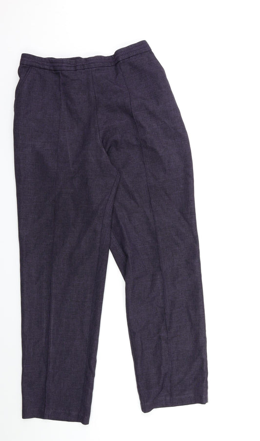 Preworn Womens Purple  Rayon Trousers  Size 28 in L28 in